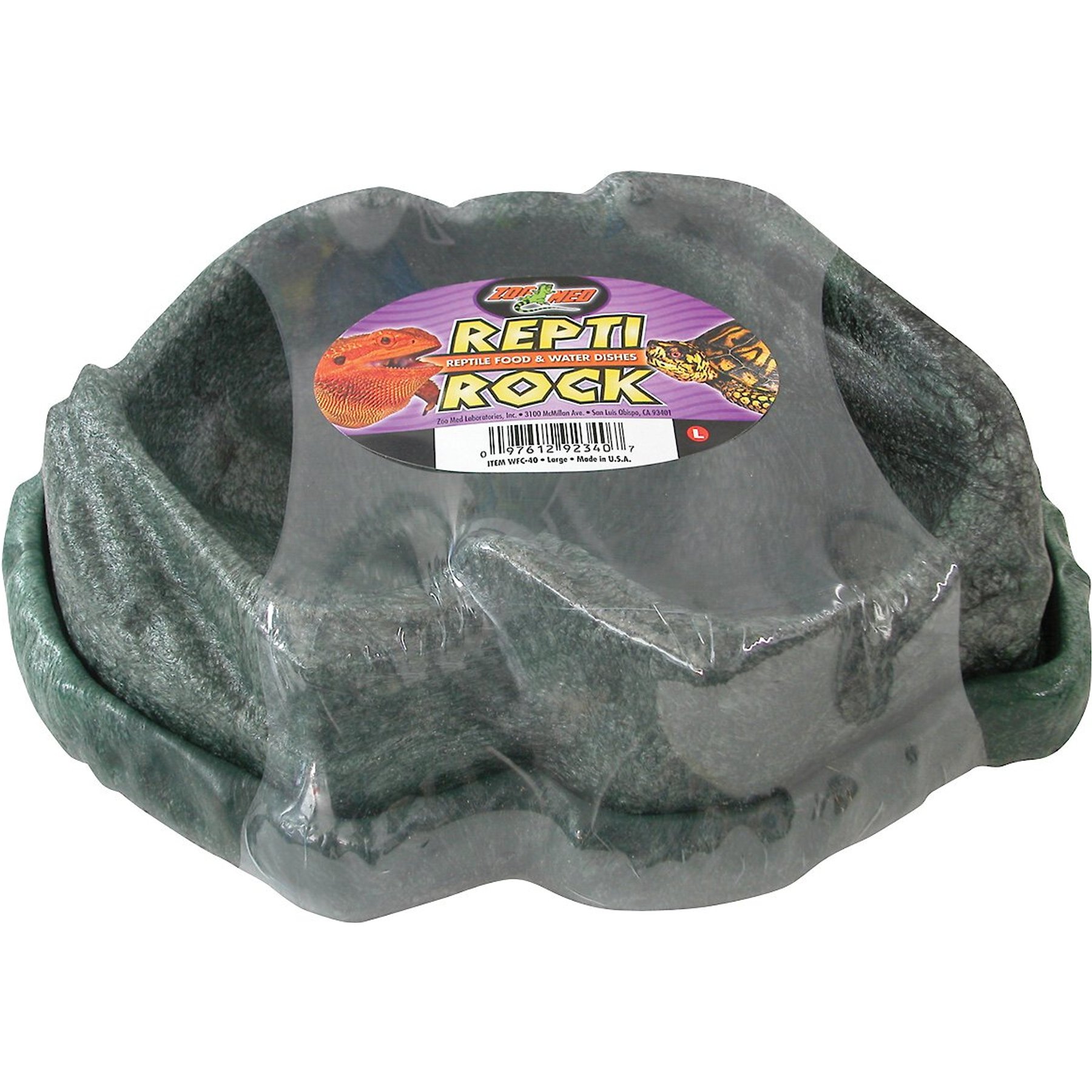 Zoo Med Repti Rock Reptile Rock Food & Water Dishes, Large