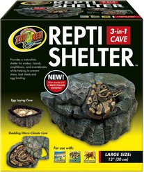 Zoo Med Repti Shelter 3-in-1 Cave Reptile Hideout, Large