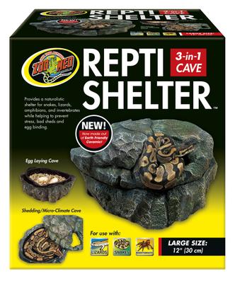 Show full view: Zoo Med Repti Shelter 3-in-1 Cave Reptile Hideout, Large slide 1 of 3