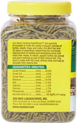 Show full view: Zoo Med Repti Sticks Floating Aquatic Turtle Food, 4.85-oz jar slide 3 of 6