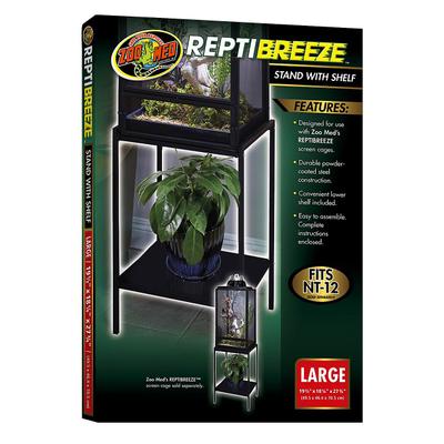Show full view: Zoo Med ReptiBreeze Stand with Shelf Reptile Cage Cover, Large slide 1 of 2