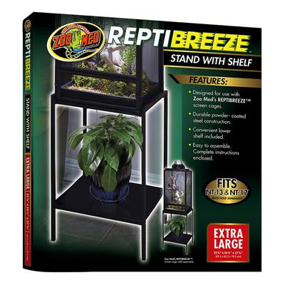 Show full view: Zoo Med ReptiBreeze Stand with Shelf Reptile Cage Cover, X-Large slide 1 of 2