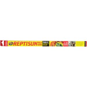 Zoo Med ReptiSun 10.0 T8-HO UVB Fluorescent Reptile Lamp, 18-in