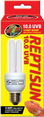 ZOO MED ReptiSun 10.0 UVB Compact Fluorescent Reptile Lamp, 13