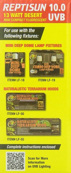 Zoo Med ReptiSun 10.0 UVB Compact Fluorescent Reptile Lamp