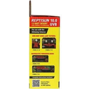 Zoo Med ReptiSun 10.0 UVB Compact Fluorescent Reptile Lamp, 13-Watt
