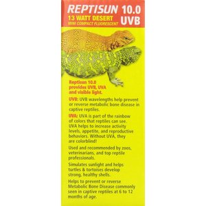 Zoo Med ReptiSun 10.0 UVB Compact Fluorescent Reptile Lamp, 13-Watt