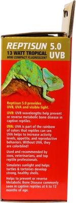 Show full view: Zoo Med ReptiSun 5.0 UVB Compact Fluorescent Reptile Lamp, 13-Watt slide 7 of 11