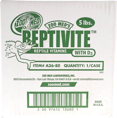 Show full view: Zoo Med ReptiVite without D3 Reptile Supplement, 5-lb bucket slide 2 of 5