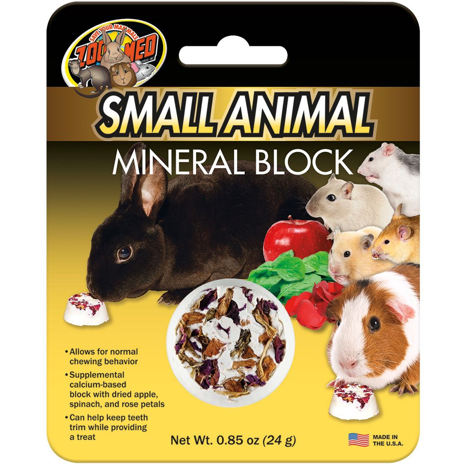 Zoo Med Small Animal Mineral Block Feeder, 0.85-oz block