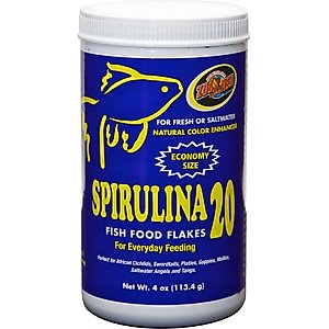 Zoo Med Spirulina 20 Fish Food, 4-oz bottle