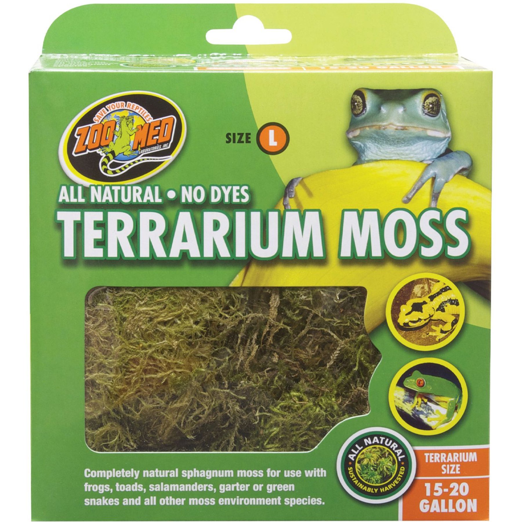 Zoo Med Terrarium Moss Reptile Substrate, Large