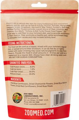 Show full view: Zoo Med Tortoise & Box Turtle Flower Food Topper, 1.4-oz pouch slide 2 of 4