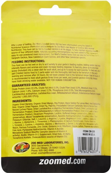 Zoo Med Tropical Fruit Flavor Crested Gecko Food