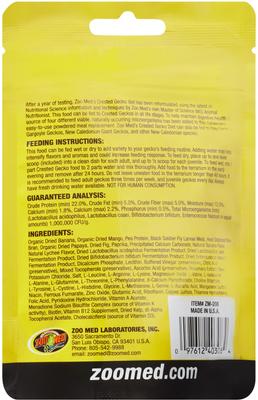 Show full view: Zoo Med Tropical Fruit Flavor Crested Gecko Food, 2-oz bag slide 2 of 7