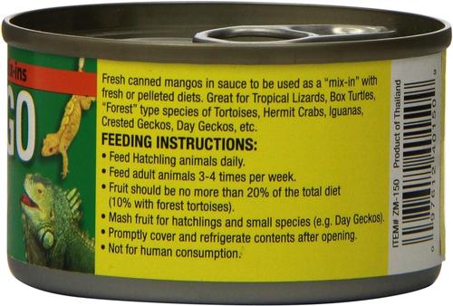 Show full view: Zoo Med Tropical Fruit Mango Mix-ins Reptile Food, 4-oz bag slide 4 of 8