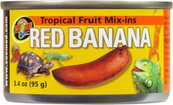 Zoo Med Tropical Fruit Mix-ins Red Banana Reptile Food, 4-oz bag