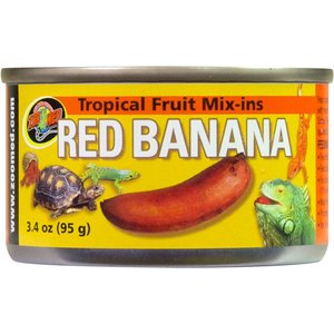 Zoo Med Tropical Fruit Mix-ins Red Banana Reptile Food, 4-oz bag