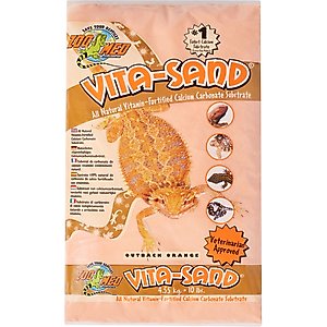 Zoo Med Vita-Sand All Natural Vitamin-Fortified Calcium Carbonate Substrate, Outback Orange, 10-lb