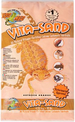 Show full view: Zoo Med Vita-Sand All Natural Vitamin-Fortified Calcium Carbonate Substrate, Outback Orange, 10-lb slide 1 of 4