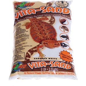 Zoo Med Vita-Sand All Natural Vitamin-Fortified Calcium Carbonate Substrate, Sonoran White, 10-lb