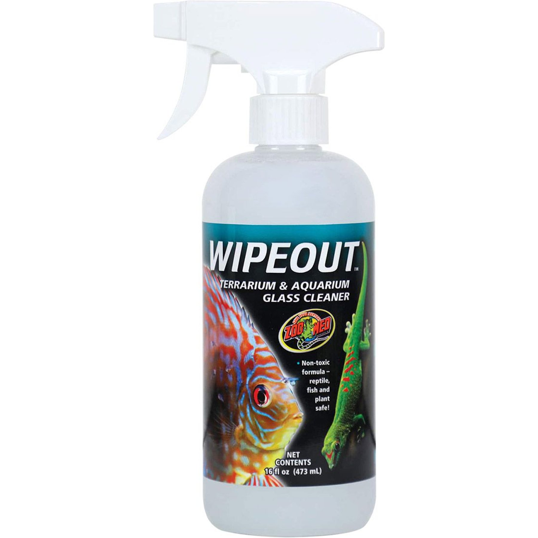 Zoo Med Wipeout Glass Cleaner Disinfectant, 16-fl oz bottle