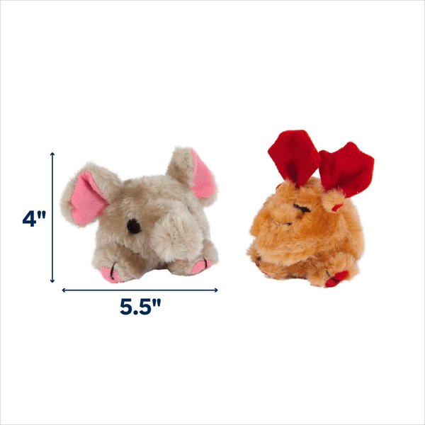 ZOOBILEE Squatter Moose & Elephant Plush Puppy Toy, 2 count - Chewy.com