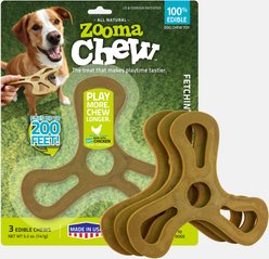 ZoomaChew Large Fetchin' Flyers Dog Treats, 3 count