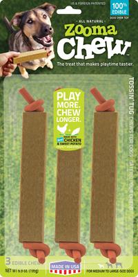 Show full view: ZoomaChew Tossin' Tug Dog Treats, 3 count slide 3 of 8