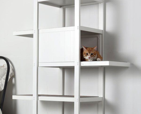 ZooVilla Bookshelf Cat Tree, White