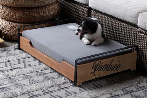 Show full view: ZooVilla Country Crate Dog Bed, Brown, Medium slide 3 of 5
