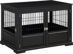 ZooVilla Fairview Triple Door Dog Crate, Black, Large