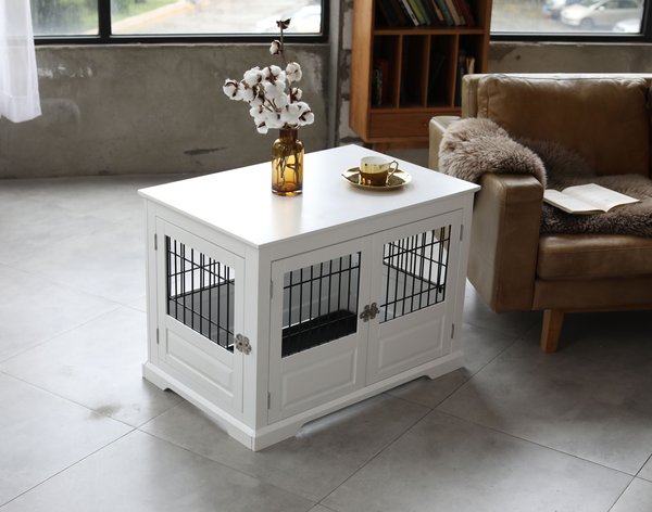 Show full view: ZooVilla Fairview Triple Door Dog Crate, White, Large slide 2 of 7