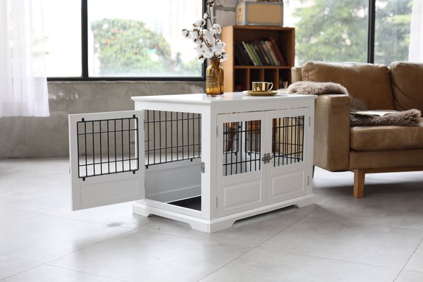 Show full view: ZooVilla Fairview Triple Door Dog Crate, White, Large slide 3 of 7
