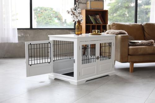 Show full view: ZooVilla Fairview Triple Door Dog Crate, White, Large slide 4 of 8