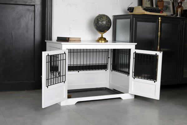 Show full view: ZooVilla Fairview Triple Door Dog Crate, White, Large slide 4 of 7