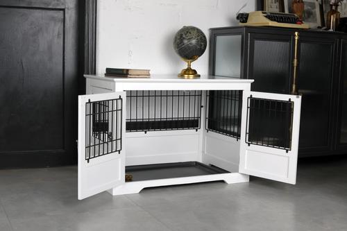 Show full view: ZooVilla Fairview Triple Door Dog Crate, White, Large slide 5 of 8