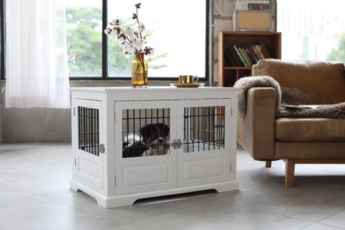 Show full view: ZooVilla Fairview Triple Door Dog Crate, White, Large slide 6 of 8
