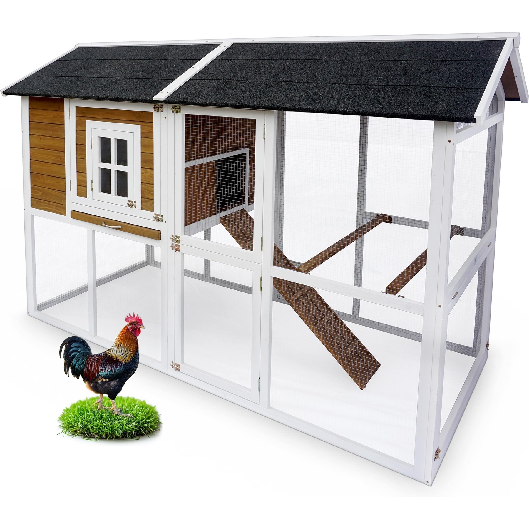 ZooVilla Farmstead Chicken Coop, 6+ Chicken Capacity