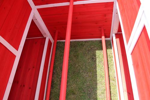 Show full view: ZooVilla Red Barn Chicken Coop with Roof Top Planter, 8 Chicken Capacity slide 8 of 9