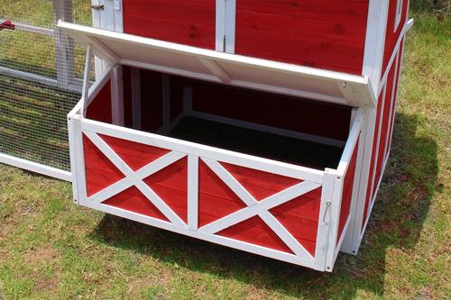 Show full view: ZooVilla Red Barn Chicken Coop with Roof Top Planter, 8 Chicken Capacity slide 7 of 9