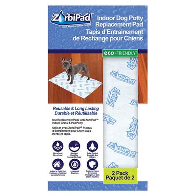 Show full view: ZorbiPad Indoor Dog Potty Replacement Pad, 16-in x 24-in, 2 count slide 1 of 2