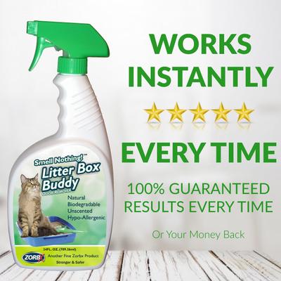 Show full view: ZORBX Smell Nothing Litter Box Buddy Odor Remover, 24-fl oz bottle slide 7 of 10