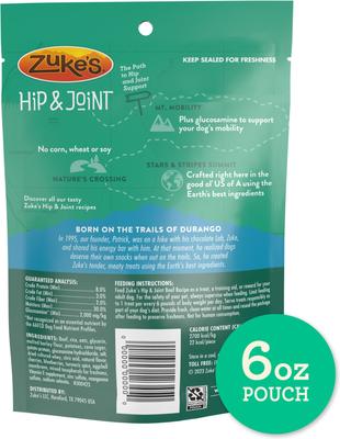 Show full view: Zuke's Hip & Joint Natural Bag of Treats with Hip & Joint Support Beef Recipe Soft & Chewy Dog Treats, 6-oz bag slide 3 of 13