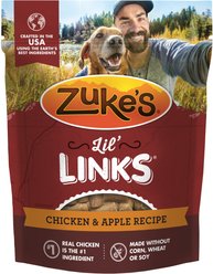 Zuke's Lil' Links Chicken & Apple Recipe Gluten-Free Soft & Chewy Dog Treats, 6-oz pouch