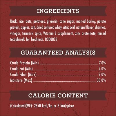 Show full view: Zuke's Lil' Links Sausage-Style Real Meat, Duck & Apple Recipe Gluten-Free Adult Soft & Chewy Dog Treats, 12-oz bundle slide 7 of 14