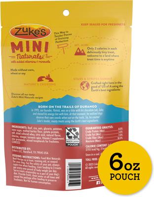 Show full view: Zuke's Mini Naturals Beef Recipe Dog Treats, 6-oz bag slide 3 of 15