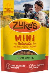 Zuke's Mini Naturals Duck Recipe Training Dog Treats, 16oz pouch