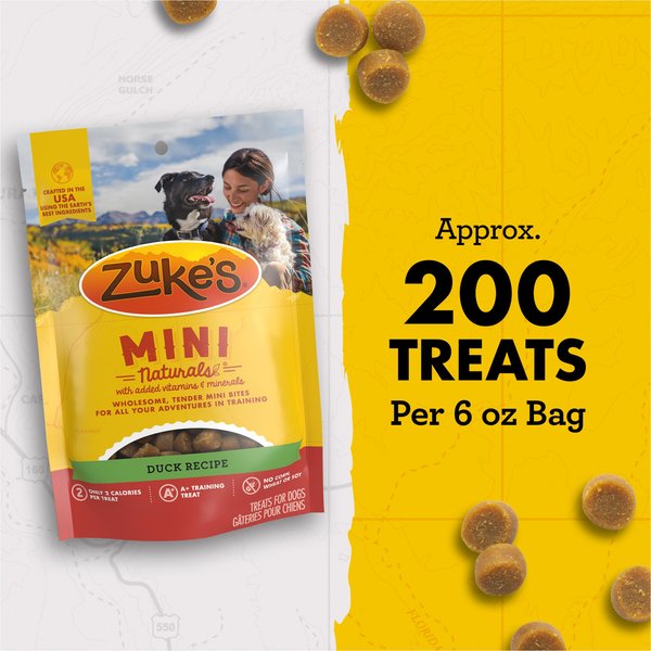 Show full view: Zuke's Mini Naturals Duck Recipe Training Dog Treats, 6-oz bag slide 9 of 13