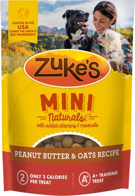Zuke's Mini Naturals Peanut Butter & Oats Recipe Training Dog Treats